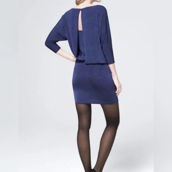 WHITE HOUSE BLACK MARKET Blue Dress S - Picture 2 of 10